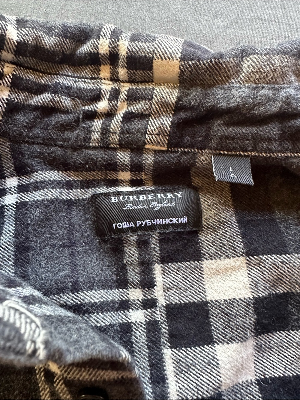 Burberry x Gosha rubchinskiy flannel wool over shirt